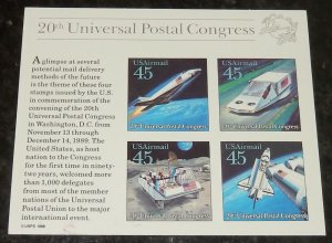 US #C126,  45c UPU Congress, VF mint never hinged, Sheet, SUPER NICE!