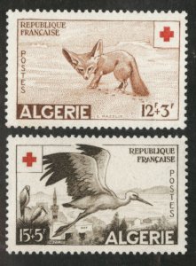 ALGERIA Scott B88-B89  MNH** 1957 sRed Cross emi-postal set CV$18