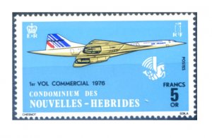 New Hebrides. 1976 Concorde Airplane.