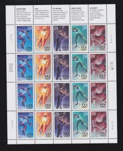 US 2807-11 29c 1994 Winter Olympics Mint Stamp Sheet OG NH