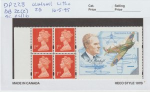 Great Britain Scott# MH241b SG# 1667m QE2 VF MNH Commemorative Label at right