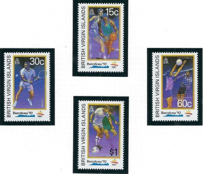 British Virgin Is 757-60 MNH 1992 Olympics (ak2194)