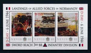 [81037] Nevis 2011 Second World war D-day Landing Normandy Sheet MNH