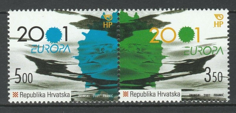 Croatia 2001 CEPT Europa 2 MNH stamps