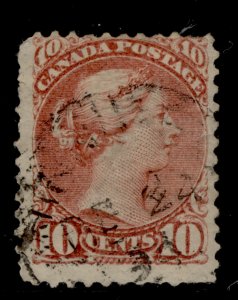 CANADA QV SG111, 10c brownish-red, USED. Cat £42.