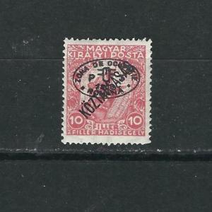 Hungary Romanian Occ 2NB4 Mi 52a 10+2f Rose Blk Ovpt MLH V/VF 1919 SCV $42.50