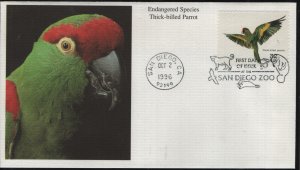 US    3105b     FDC     THICK BILLED PARROT  , MYSTIC,   CACHET,