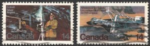 Canada SC#765-766 14¢ Resource Development Singles (1978) Used