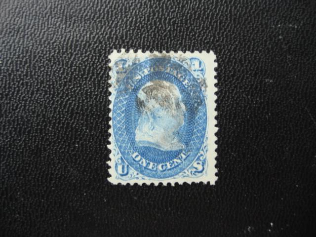 1861-62 SCOTT # 63b  1c USED.  F/VF SCV. $ 400.00