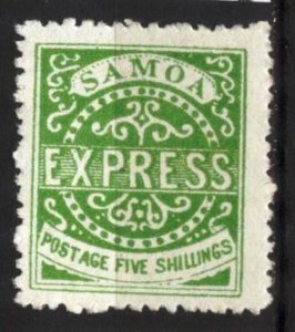 Samoa 1877 / 1891 W.E. Agar PrivatPost Express 5 Sh. Mi. 7 MH ( Unconfirmed )