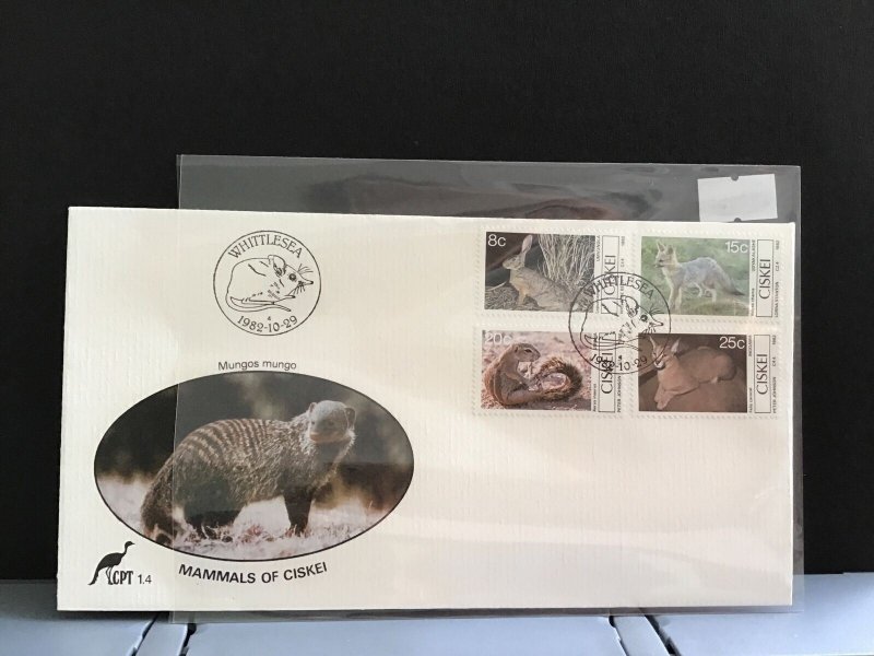 Ciskei 1982 Mammals with special cancel   stamps  cover R27961 