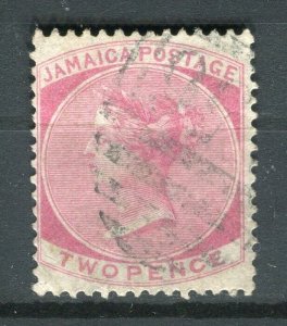 JAMAICA; 1870s early classic Crown CC Wmk. used Shade of 2d. value