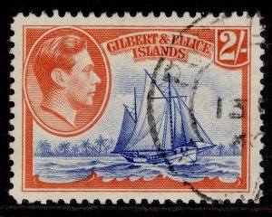 GILBERT AND ELLICE ISLANDS GVI SG52, 2s dp ultramarine & orange-red, FINE USED.