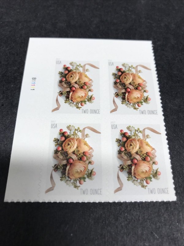 Scott#5200-MNH 2017 Celebration Corsage Two Ounce Rate Plate Block