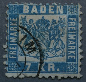 Baden #28 VG Used Place Cancel HRMs