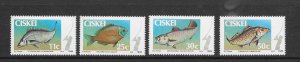 FISH - SOUTH AFRICA (CISKEI) #69-72  MNH