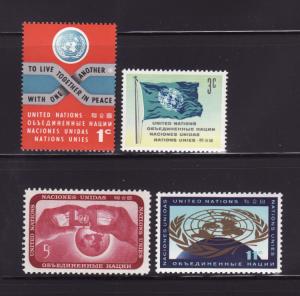 UN New York 104-107 Set MNH Various (A)