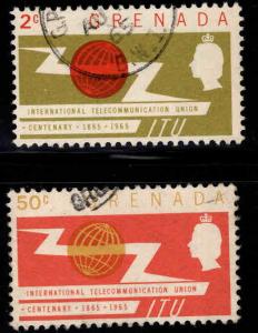 GRENADA Scott 205-206 Used stamp