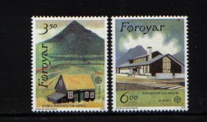 Faroe Islands  #205-206  MNH 1990  Europa post office buildings