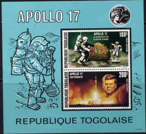 Togo #C197a YTBF68 MNH S/S CV$7 Apollo XVII/Astronaut/Rocket Launch/Kennedy