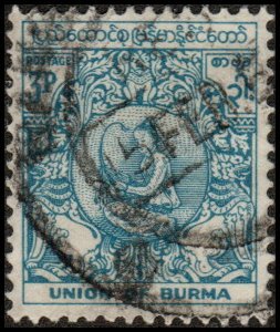 Burma 141 - Used - 3p Musician (1954)
