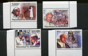 BURUNDI 2011 POPE JOHN PAUL II  SET MINT NEVER HINGED