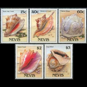 NEVIS 1988 - Scott# 560-4 Sea Shells Set of 5 NH