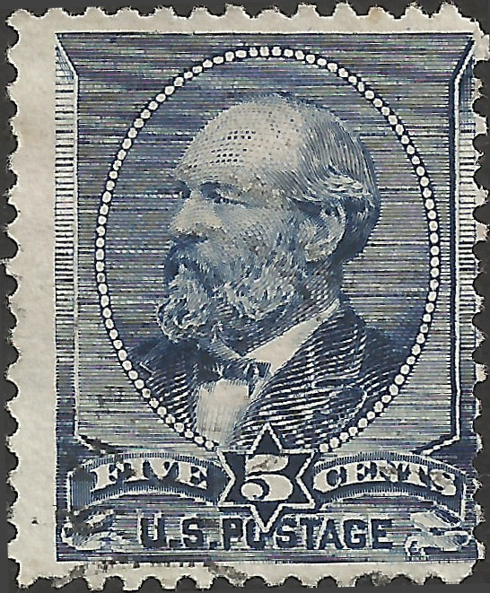  216 Indigo Used James A. Garfield United States, General Issue