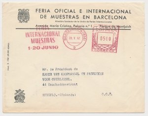 Meter cover Spain 1962 International Trade Fair