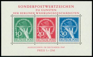 Berlin (Germany 1948-1990) #9NB3a Mint nh fine to very fine  souvenir sheet o...