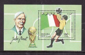 Sahara OCC RSAD-unused NH sheet-Sports-Soccer-France-1990-