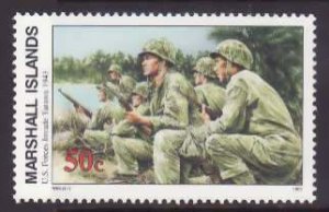 Marshall Islands-Sc#474- id9-unused NH 29c Invade Tarawa-WWII-1993-5-
