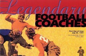 USPS 1st Day Ceremony Program #3143-3146 Football Coaches Block/4 FDOI 1997