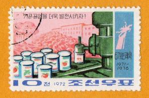 North Korea Six-Year Plan The Food Industry 10ch 1972 Used