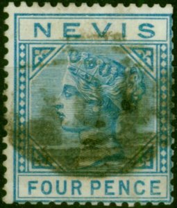 Nevis 1882 4d Blue SG30 Good Used