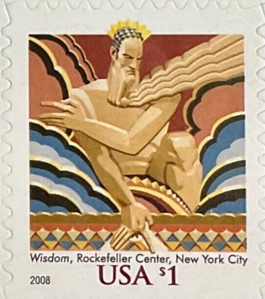 3766a $1 Wisdom Rockefeller Center Sheet of 20 FV $20  2008 date