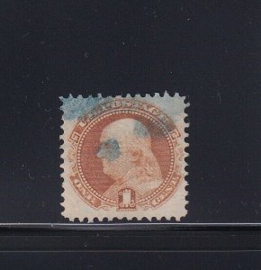 112 VF used neat light blue cancel with nice color cv $ 165 ! see pic ! 