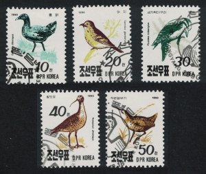 Korea Moorhen Jay Woodpecker Birds 5v 1990 CTO SG#N3014-N3018