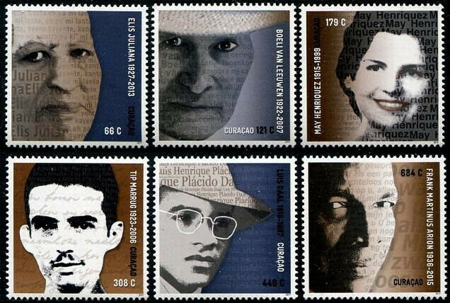 HERRICKSTAMP NEW ISSUES CURACAO Sc.# 315-20 Writers