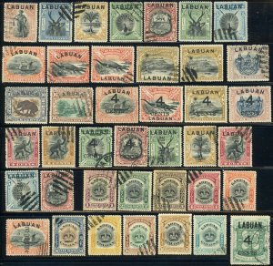 Labuan Postage Stamp Collection North Borneo British Commonwealth 1897-1901 Used