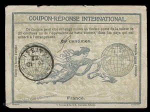 France 1922 International Reply Coupon IRC Post Office G98903