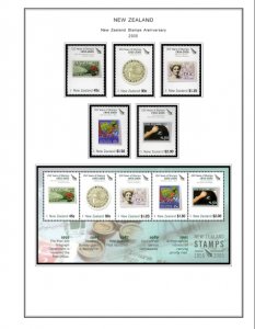 COLOR PRINTED NEW ZEALAND 2005-2010 STAMP ALBUM PAGES (80 illustrated pages)