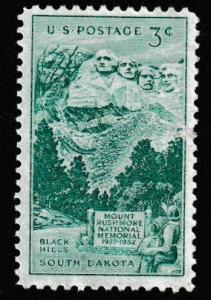 SC# 1011 - (3c) - Mt. Rushmore Used Single