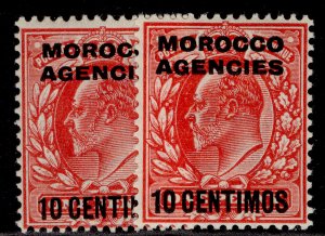 MOROCCO AGENCIES EDVII SG113 + 113a, 10c on 1d SHADE VARIETIES, M MINT. Cat £48.