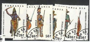 Tanzania; Scott 1193-1198;  1993;  Precanceled; NH