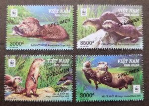 *FREE SHIP Vietnam WWF Asian Small Clawed Otter 2016 Fauna (stamp) MNH *Specimen