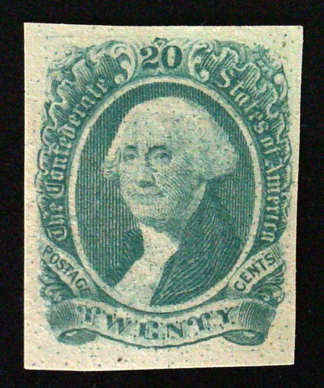 Scott CSA #13 - 20c  Green - Washington - Unused - 1863