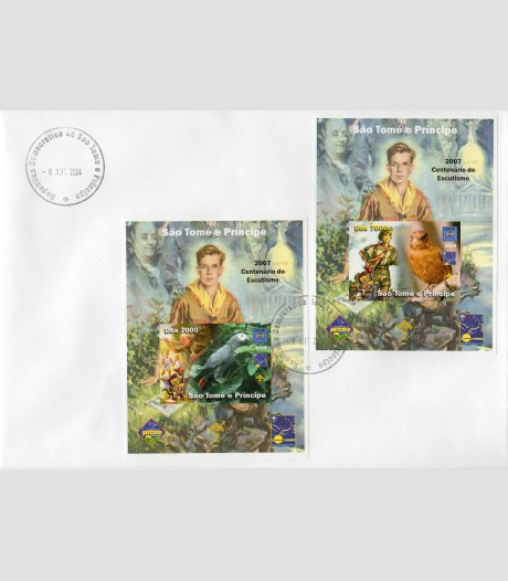 Sao Tome & Principe 2004 Butterflies Orchids Deluxe s/s Imperforated in 5 FDC