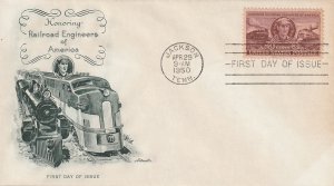 US 993 (Me-5) 3c Railroad Engineers FDC Artmaster Cachet Unaddressed ECV $12.50