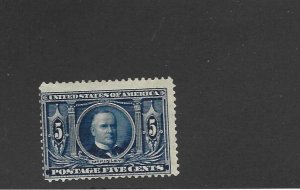 United States Scott 326 5-cent McKinley Unused No Gum